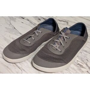 Olukai Men's Moku Pae Gray Mesh No-Tie Laces Low Top Sneakers Size 10